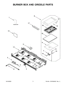 02 - Burner Box And Griddle Parts parts for Whirlpool Range KFGC558JBK05 from AppliancePartsPros.com