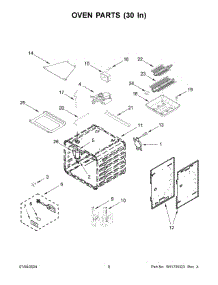 05 - Oven Parts (30 In) parts for Whirlpool Range KFGC558JBK07 from AppliancePartsPros.com