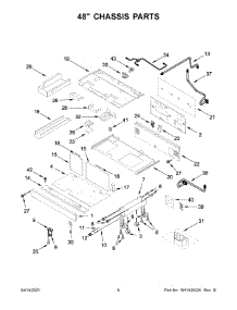 04 - 48" Chassis Parts parts for Whirlpool Range KFGC558JIB02 from AppliancePartsPros.com