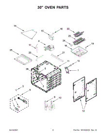 05 - 30" Oven Parts parts for Whirlpool Range KFGC558JIB02 from AppliancePartsPros.com