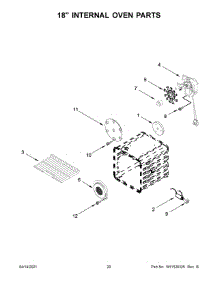11 - 18" Internal Oven Parts parts for Whirlpool Range KFGC558JIB02 from AppliancePartsPros.com
