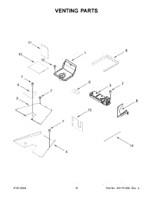 07 - Venting Parts parts for Whirlpool Range KFGC558JMB07 from AppliancePartsPros.com