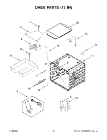 06 - Oven Parts (18 In) parts for Whirlpool Range KFGC558JMH05 from AppliancePartsPros.com