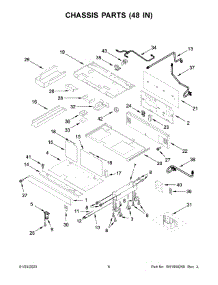 04 - Chassis Parts (48 In) parts for Whirlpool Range KFGC558JMH05 from AppliancePartsPros.com