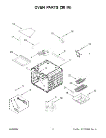 Oven Parts (30 In) parts for Whirlpool Range KFGC558JMH07 from AppliancePartsPros.com
