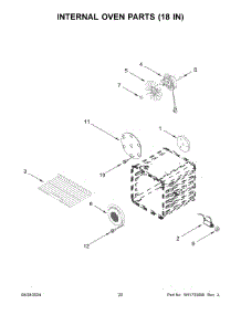 Internal Oven Parts (18 In) parts for Whirlpool Range KFGC558JMH07 from AppliancePartsPros.com