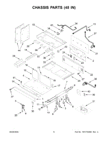 Chassis Parts (48 In) parts for Whirlpool Range KFGC558JMH07 from AppliancePartsPros.com