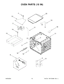 Oven Parts (18 In) parts for Whirlpool Range KFGC558JMH07 from AppliancePartsPros.com