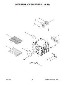 Internal Oven Parts (30 In) parts for Whirlpool Range KFGC558JMH07 from AppliancePartsPros.com