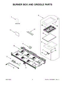02 - Burner Box And Griddle Parts parts for Whirlpool Range KFGC558JPA05 from AppliancePartsPros.com