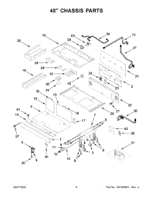 04 - 48" Chassis Parts parts for Whirlpool Range KFGC558JPA05 from AppliancePartsPros.com