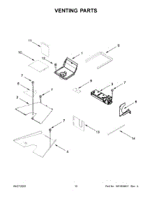 07 - Venting Parts parts for Whirlpool Range KFGC558JPA05 from AppliancePartsPros.com