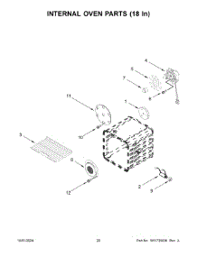 11 - Internal Oven Parts (18 In) parts for Whirlpool Range KFGC558JPA07 from AppliancePartsPros.com