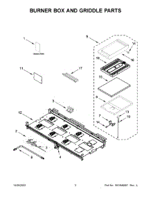 02 - Burner Box And Griddle Parts parts for Whirlpool Range KFGC558JSC05 from AppliancePartsPros.com