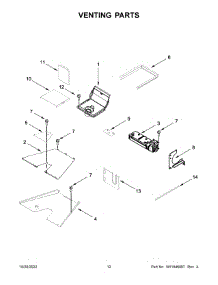 07 - Venting Parts parts for Whirlpool Range KFGC558JSC05 from AppliancePartsPros.com