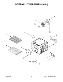 10 - Internal Oven Parts (30 In) parts for Whirlpool Range KFGC558JSC05 from AppliancePartsPros.com