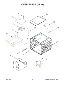 06 - Oven Parts (18 In) parts for Whirlpool Range KFGC558JSC07 from AppliancePartsPros.com