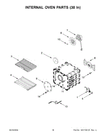 10 - Internal Oven Parts (30 In) parts for Whirlpool Range KFGC558JSC07 from AppliancePartsPros.com