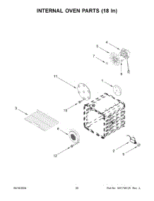 11 - Internal Oven Parts (18 In) parts for Whirlpool Range KFGC558JSC07 from AppliancePartsPros.com