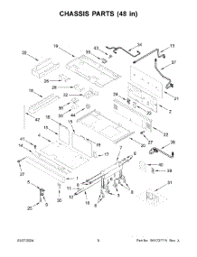 04 - Chassis Parts (48 In) parts for Whirlpool Range KFGC558JSS07 from AppliancePartsPros.com