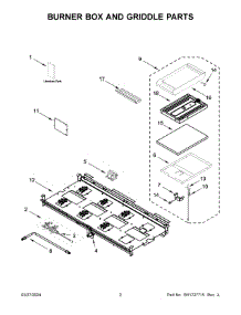 02 - Burner Box And Griddle Parts parts for Whirlpool Range KFGC558JSS07 from AppliancePartsPros.com