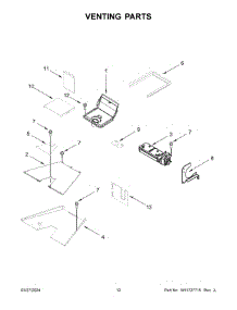 07 - Venting Parts parts for Whirlpool Range KFGC558JSS07 from AppliancePartsPros.com