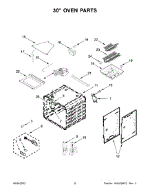 05 - 30" Oven Parts parts for Whirlpool Range KFGC558JYP02 from AppliancePartsPros.com