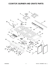 03 - Cooktop, Burner And Grate Parts parts for Whirlpool Range KFGC558JYP02 from AppliancePartsPros.com