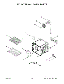 10 - 30" Internal Oven Parts parts for Whirlpool Range KFGC558JYP02 from AppliancePartsPros.com