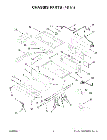 04 - Chassis Parts (48 In) parts for Whirlpool Range KFGC558JYP07 from AppliancePartsPros.com
