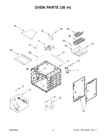 05 - Oven Parts (30 In) parts for Whirlpool Range KFGC558JYP07 from AppliancePartsPros.com