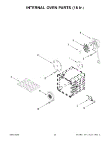 11 - Internal Oven Parts (18 In) parts for Whirlpool Range KFGC558JYP07 from AppliancePartsPros.com