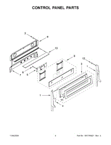 03 - Control Panel Parts parts for Whirlpool Range KFGD500EBS11 from AppliancePartsPros.com