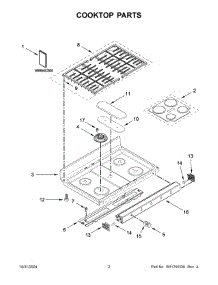 02 - Cooktop Parts parts for Whirlpool Range KFGD500ESS12 from AppliancePartsPros.com