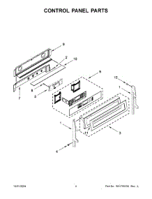 03 - Control Panel Parts parts for Whirlpool Range KFGD500ESS12 from AppliancePartsPros.com