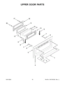 06 - Upper Door Parts parts for Whirlpool Range KFGD500ESS12 from AppliancePartsPros.com