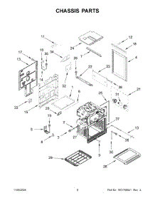 05 - Chassis Parts parts for Whirlpool Range KFGD500EWH11 from AppliancePartsPros.com