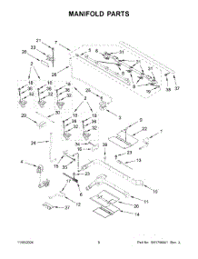 04 - Manifold Parts parts for Whirlpool Range KFGD500EWH11 from AppliancePartsPros.com