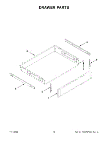 07 - Drawer Parts parts for Whirlpool Range KFGG500EBS9 from AppliancePartsPros.com