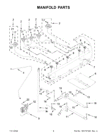 05 - Manifold Parts parts for Whirlpool Range KFGG500EBS9 from AppliancePartsPros.com
