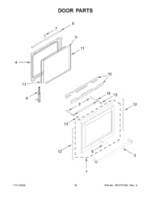 06 - Door Parts parts for Whirlpool Range KFGG500EBS9 from AppliancePartsPros.com