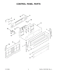 03 - Control Panel Parts parts for Whirlpool Range KFGG500EBS9 from AppliancePartsPros.com