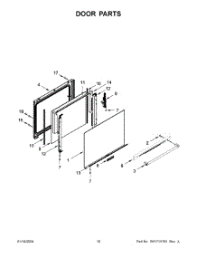 Door Parts parts for Whirlpool Range KFGG500EWH8 from AppliancePartsPros.com