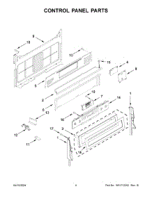 03 - Control Panel Parts parts for Whirlpool Range KFGG504KPS4 from AppliancePartsPros.com