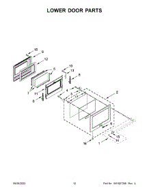 07 - Lower Door Parts parts for Whirlpool Air Conditioner KFID500ESS05 from AppliancePartsPros.com