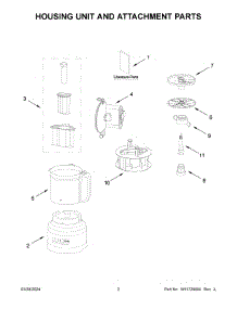 02 - Housing Unit And Attachment Parts parts for Whirlpool Food Processor KFP1320OB0 from AppliancePartsPros.com