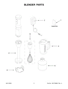 02 - Blender Parts parts for Whirlpool Mixer KHBBV83DG0 from AppliancePartsPros.com