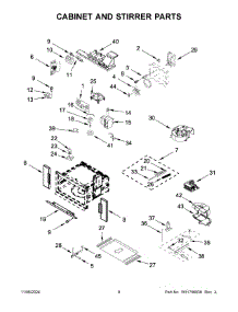 05 - Cabinet And Stirrer Parts parts for Whirlpool Microwave KMBP100EBS21 from AppliancePartsPros.com