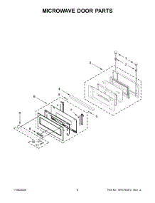 04 - Microwave Door Parts parts for Whirlpool Microwave KMBP100ESS21 from AppliancePartsPros.com
