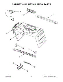 07 - Cabinet And Installation Parts parts for Whirlpool Microwave KMHC319KPS0 from AppliancePartsPros.com